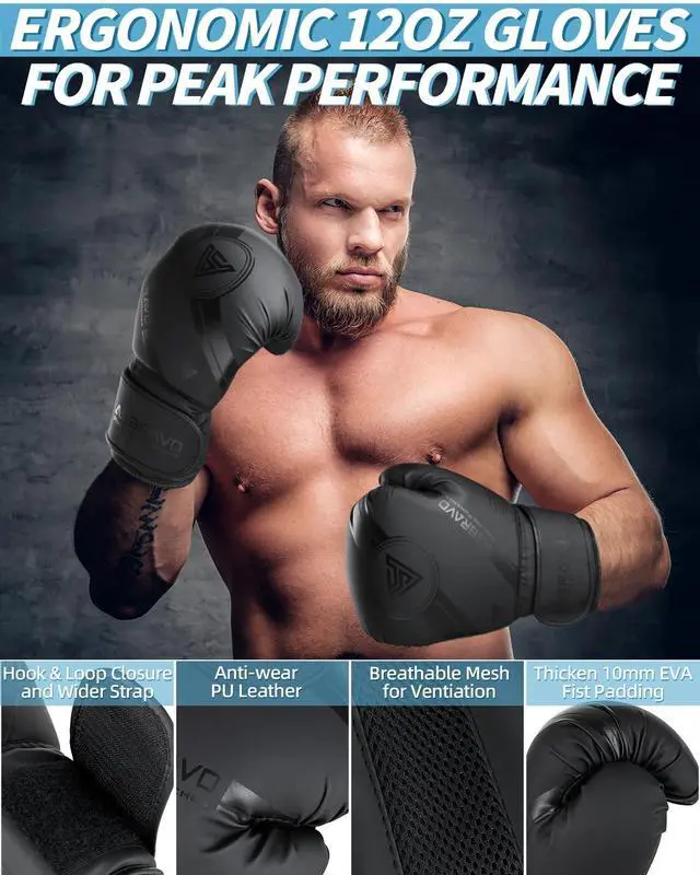 Alt view image 5 of 7 - 4ft PU Punching Bag Set for Adults with Gloves, Adjustable Weight | 12oz Boxing Gloves,180-Inch Hand Wraps, Jump Rope, Hand Gripper, Hanging Accessories, Home Gym Training - Unfilled