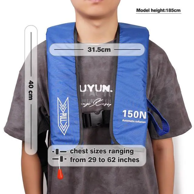 Alt view image 2 of 7 - Inflatable-Life-Jacket| Lightweight Life-Vest for Adults| Automatic Inflatable-PFD| Supports up to 300 lbs