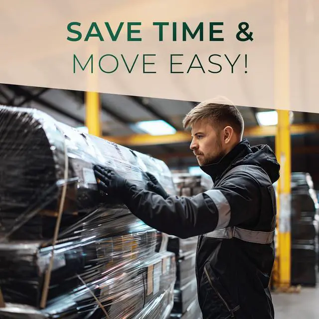 Alt view image 6 of 6 - Packing Stretch Wrap Industrial Grade for Moving | Heavy Duty 4 Pack | 18 x 1500 FT - 80 Gauge Thick | Wrap Roll Ideal for Furniture, Pallets | Black