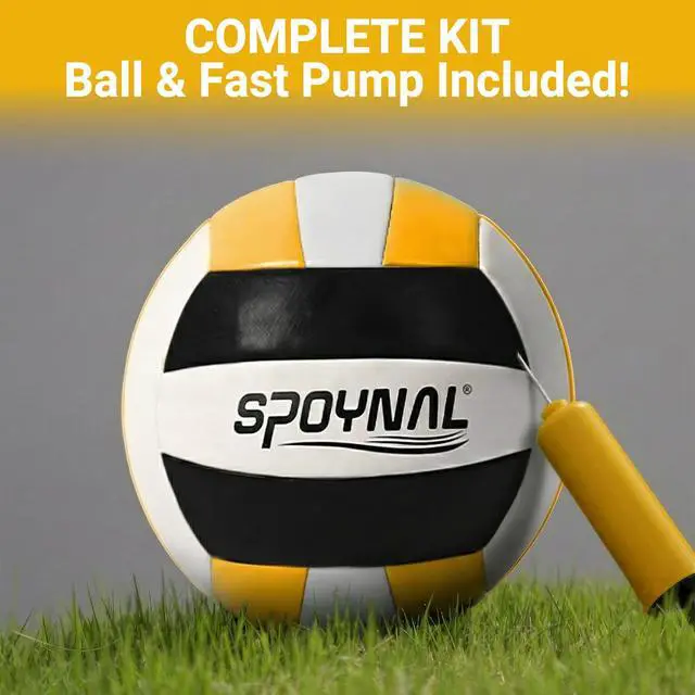 Alt view image 5 of 7 - Portable Volleyball Net for Backyard, 20/32 FT, Adjustable Height | Adjusts to 8, 7.8 and 7.4 FT; includes volleyball, pump, boundary line and carry bag for beach, grass and outdoor play