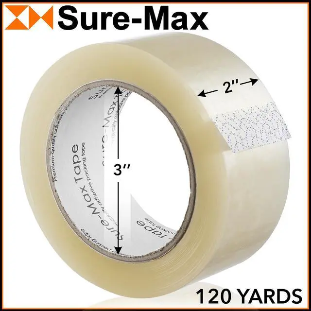 Alt view image 3 of 7 - 36 Rolls (Case) Heavy-Duty Shipping & Packing Tape (2" x 120 yard/360' Each) - Moving & Adhesive Carton Sealing - 2.7mil Clear