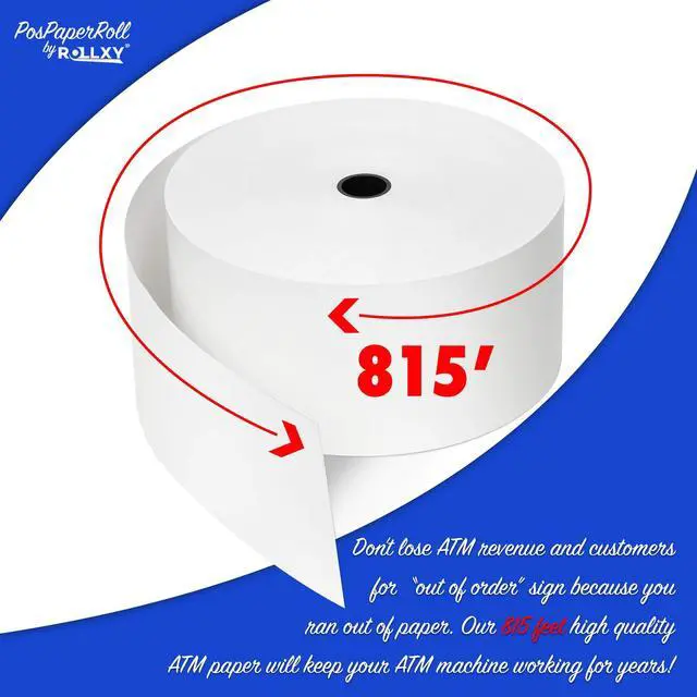 Alt view image 3 of 4 - Nautilus - Hyosung NH-1500 Series 3 1/8" x 870' Heavy Thermal Paper (8 Rolls)