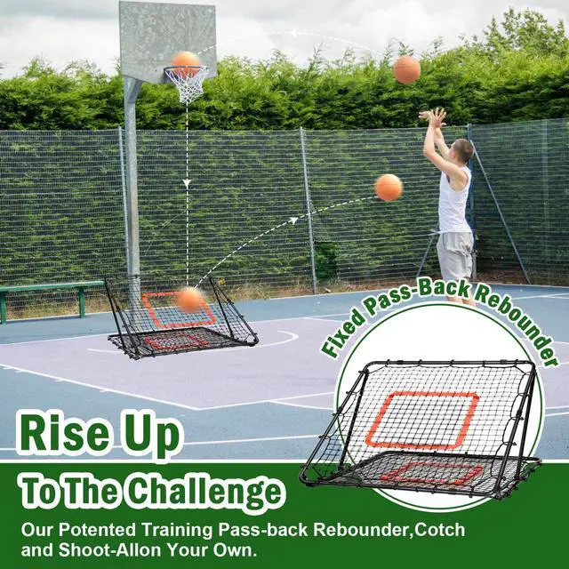 Alt view image 5 of 7 - Baseball and Softball Rebounder Net,Baseball Rebounder,Volleyball Rebounder,Pitch Back Net,Multi-Sport Training Rebound Screen,with Pitching Target,Easy Adjustable Angles