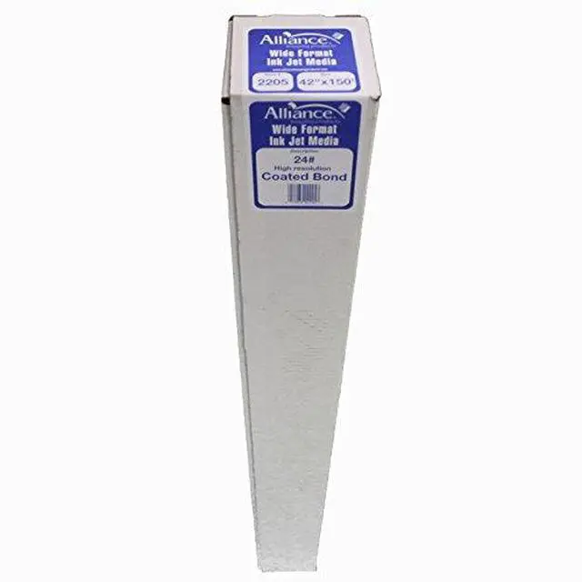 Alt view image 3 of 5 - Wide Format Paper 42" x 150' High Resolution Ink Jet Media Coated Bond Rolls 96 Bright with 2" core For Aqueous and Latex Printers. 1 Roll per Carton 24 LB