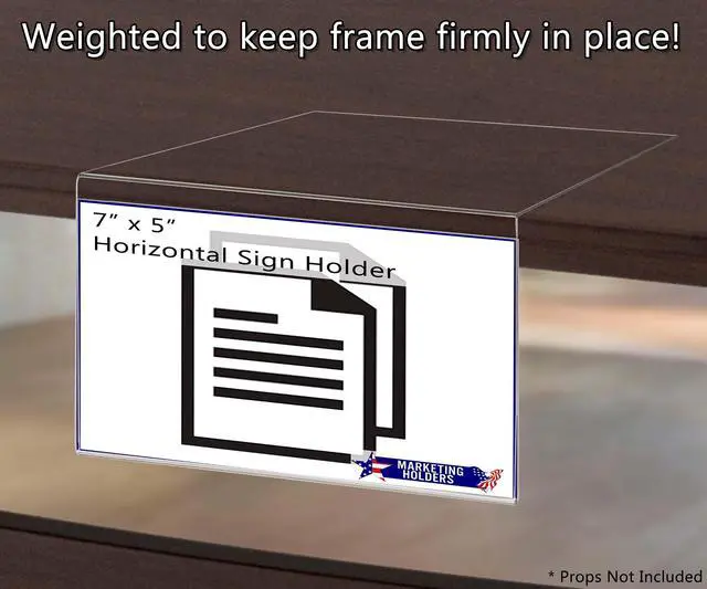 Alt view image 3 of 7 - 10 Pack Acrylic Retail Shelf Talker 7" Wide by 5" High for Product Features QR Codes and UPC Labels Clear Side Loading Moveable Branding and Product Highlights Sign Holder