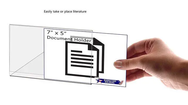 Alt view image 4 of 7 - 10 Pack Acrylic Retail Shelf Talker 7" Wide by 5" High for Product Features QR Codes and UPC Labels Clear Side Loading Moveable Branding and Product Highlights Sign Holder