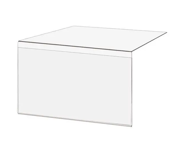 Alt view image 7 of 7 - 10 Pack Acrylic Retail Shelf Talker 7" Wide by 5" High for Product Features QR Codes and UPC Labels Clear Side Loading Moveable Branding and Product Highlights Sign Holder