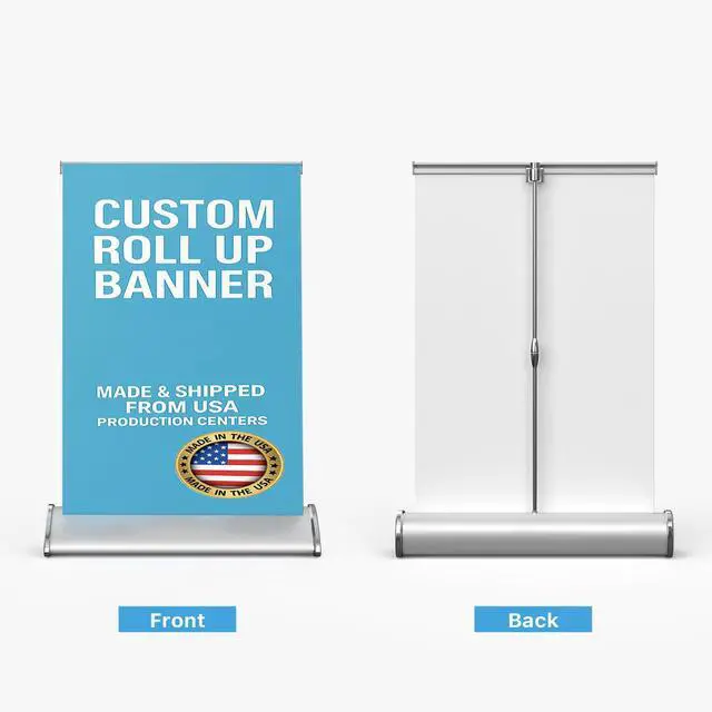 Alt view image 2 of 5 - Custom Retractable Banner Stand, Roll Up Banner with Your Logo/Text, Personalized Pull Up Display for Business, Trade Shows, Events 33x81 / 36x92 / 24x81 / 23x66 / Tabletop 11.5x17.5