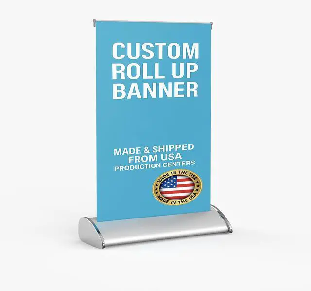 Main image of Custom Retractable Banner Stand, Roll Up Banner with Your Logo/Text, Personalized Pull Up Display for Business, Trade Shows, Events 33x81 / 36x92 / 24x81 / 23x66 / Tabletop 11.5x17.5