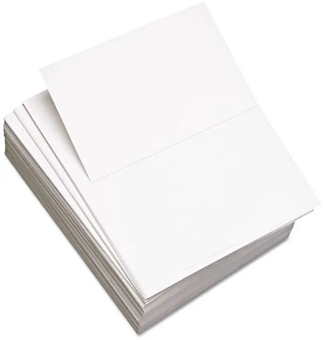 Main image of Lettermark Custom Cut-Sheet Copy Paper, 92 Bright, Micro-Perforated 5.5" from Top, 20lb Bond Weight, 8.5 x 11, White, 500/Ream, 5 RM/CT