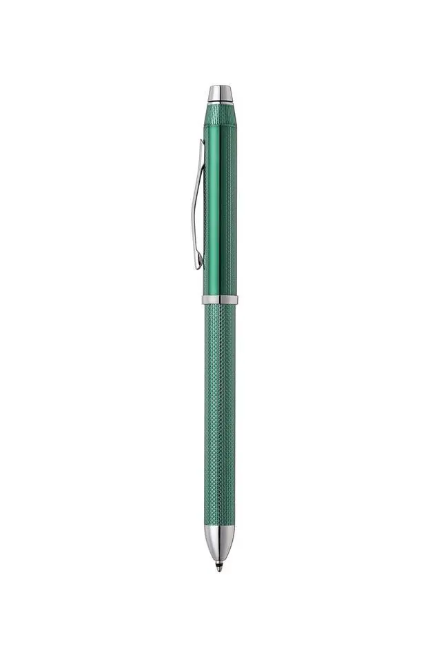 Alt view image 4 of 5 - Tech3+ Refillable Multi-Function Ballpoint Pen with Stylus, Medium Ballpen (Black and Red Ink) and Pencil, in one sleek writing instrument.Includes Luxury Gift Box - Translucent Green Barrel