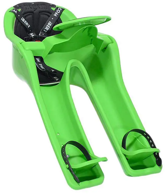 Main image of Front Mounted Child Seat with Patented Mounting for Easy and Secure Installation - Childs Bike Seat with 3-Point Safety Harness and Adjustable Foot Cups - Durable Plastic Shell