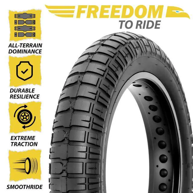 Alt view image 4 of 7 - E-Bike Fat Tire: 20x4.0/20x4.5/20x5.0/26x4.0 Inch Folding Heavy Duty Fat Tire for Electric Bicycle,MTB and Trike for Urban Commuting Or Off-Road Riding