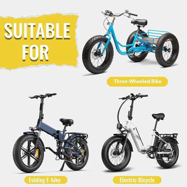 Alt view image 7 of 7 - E-Bike Fat Tire: 20x4.0/20x4.5/20x5.0/26x4.0 Inch Folding Heavy Duty Fat Tire for Electric Bicycle,MTB and Trike for Urban Commuting Or Off-Road Riding
