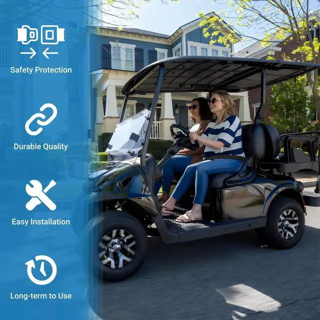 Alt view image 2 of 7 - Universal Golf Cart Seat Belt for EZGO, Yamaha Club Car | 4 Passengers (2+2) Ezgo Golf Cart Seat Belt, 47 Retractable Club Car Seat Belts Fits 4-Seats Golf Car