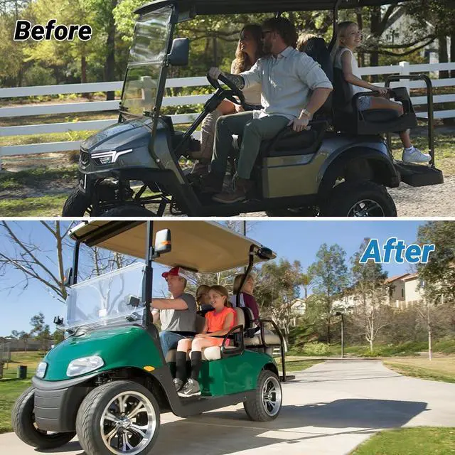 Alt view image 6 of 7 - Universal Golf Cart Seat Belt for EZGO, Yamaha Club Car | 4 Passengers (2+2) Ezgo Golf Cart Seat Belt, 47 Retractable Club Car Seat Belts Fits 4-Seats Golf Car