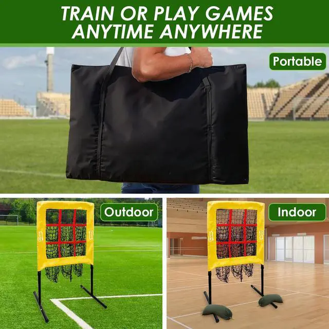 Alt view image 6 of 7 - 9 Hole Pitching Net with Strike Zone,Improve Baseball Softball Accuracy Training, Adjust Height to 45 Inches, Portable Set up, Indoor Outdoor Practice for Beginner and Professional