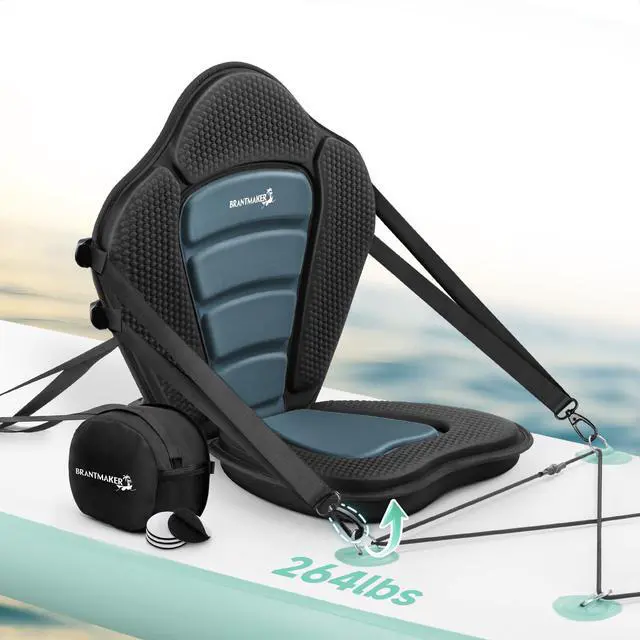 Main image of Thickened Kayak Seat, Universal Paddle Seat with 3 Color | Extra-Thick Cushion, High-Back Support, Universal Fit, Secure Fit, Large Splash-Resistant Storage Bag, 120 kg Load Capacity