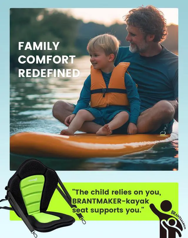 Alt view image 6 of 6 - Thickened Kayak Seat, Universal Paddle Seat with 3 Color | Extra-Thick Cushion, High-Back Support, Universal Fit, Secure Fit, Large Splash-Resistant Storage Bag, 120 kg Load Capacity