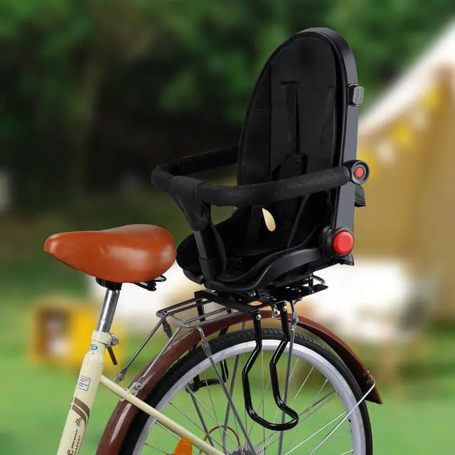 Alt view image 2 of 7 - Rear Child Bike Seat, Kids Bicycle Back Seat Safe Rear Mount Child Bike Seat Fits All Bicycle Rear Frames, for 2-5 Years Old, 60lbs