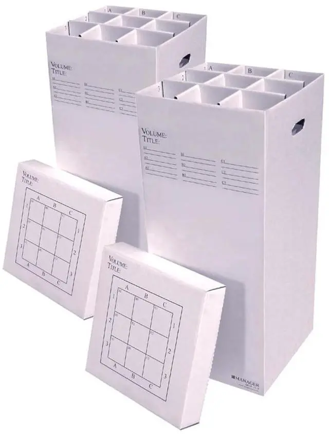 Main image of MGR-37-9 (2pkg) Roll File Storage Box - Corrugated 37x17.5x17.5 With 9 Compartments To Manage All Types of Documents up to 36 Inches Long