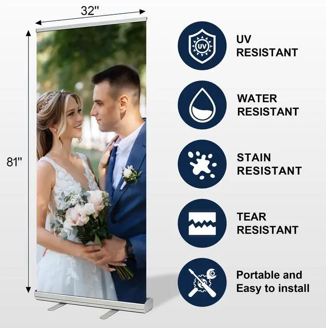 Alt view image 3 of 7 - Custom Retractable Banner with Stand, Personalized Roll Up Banner, Full Color Pop Up Display Sign with Travel Bag for Events, Promotion & Advertising (style 2)