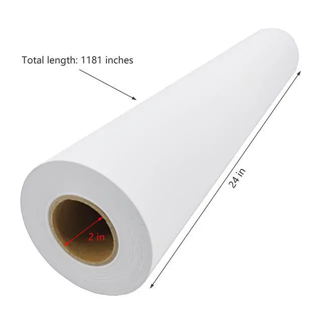 Alt view image 5 of 7 - ® 2' X 98' Inject Paper Roll Self Adhesive Photo Paper Peel And Stick Matte Printable Adhesive Paper Roll 24 Inch x 1180 Inch Inkjet 2inCore 15321-2X98'-NF