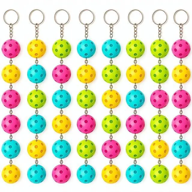 Main image of Pickleball Keychain Set 8/16/24/48 Pack - Fun Unique Gifts for Women Men & Lovers - Bulk Team Accessories Party Favors