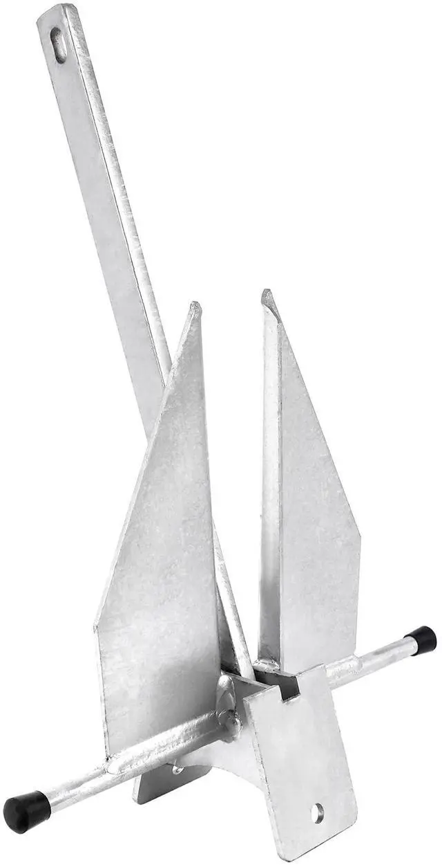 Main image of Galvanized Fluke Anchor 8 LB 10 LB 13 lb for Different Size Boats Pontoon, Deck, Fishing, and Sail