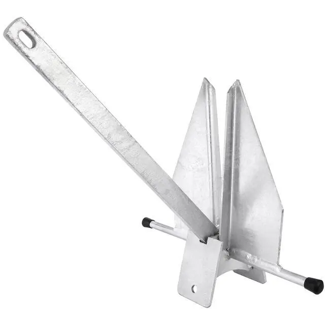 Alt view image 2 of 7 - Galvanized Fluke Anchor 8 LB 10 LB 13 lb for Different Size Boats Pontoon, Deck, Fishing, and Sail
