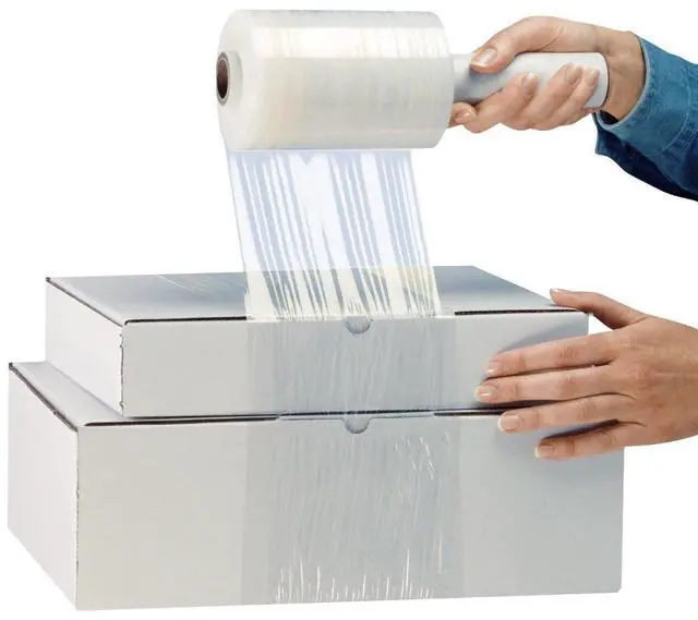Main image of 5" x 1,000 FT - 80 Gauge, 12 Pack Shrink Film. Shrink Mini Wrap with Dispenser, Pallet Wrap, Stretch Film Plastic Wrap - Industrial Strength Hand Stretch Wrap