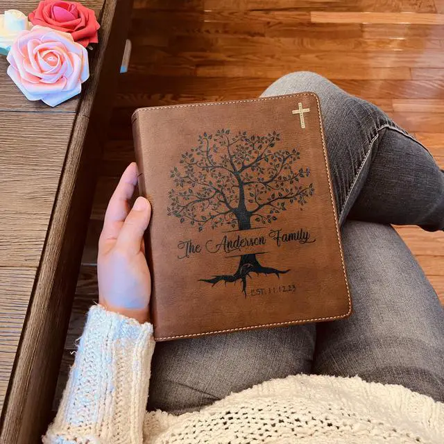 Alt view image 2 of 7 - Personalized Family Bible, Custom NIV Family Journaling Bible, Wedding Gifts, Christian Gifts