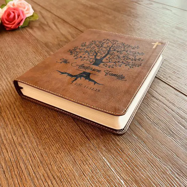 Alt view image 4 of 7 - Personalized Family Bible, Custom NIV Family Journaling Bible, Wedding Gifts, Christian Gifts