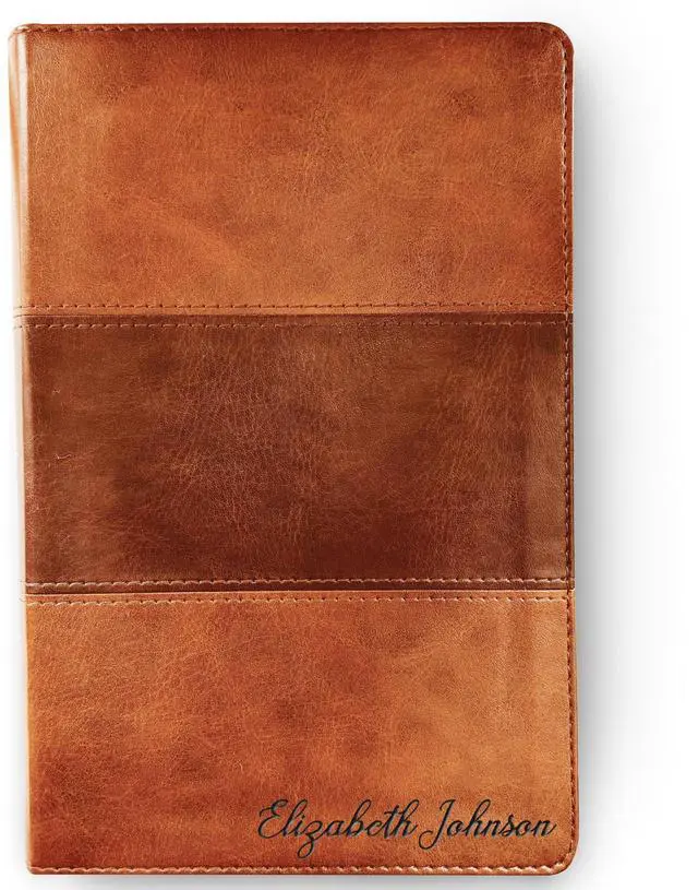 Main image of Personalized KJV Bible with Name Engraved, Large Print Reference Indexed Bible, Custom Engraved Name, King James Version Baptism Gifts