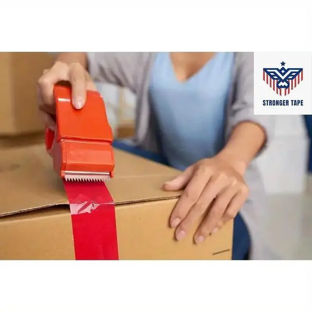 Alt view image 3 of 6 - 36 Pack Red Packing Tape 2 Inch x 55 Yards, 2 Mil Thick, Heavy Duty Colored Moving and Packaging Tape for Carton Sealing (Red)