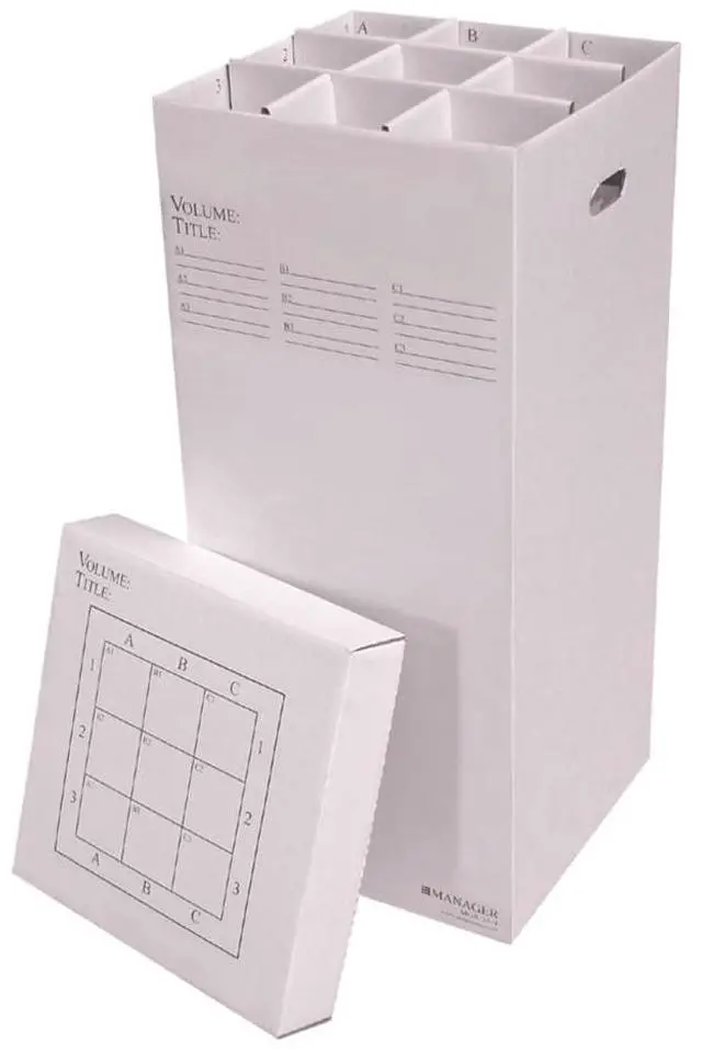 Main image of MGR-37-9 Roll File Storage Box - Corrugated 37x17.5x17.5 With 9 Compartments To Manage All Types of Documents up to 36 Inches Long