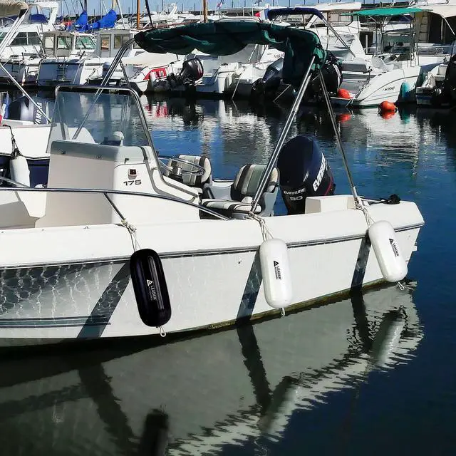 Alt view image 7 of 7 - Boat Fender Bumper Hole Through Middle Inflatable 4 Pack | Includes 3/8'' Fender Lines Pack od 4 and Pump to Inflate