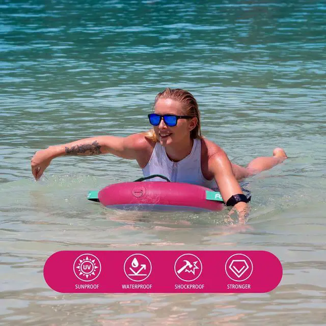 Alt view image 6 of 7 - Body Board - Beach Body Board - Ultra Lightweight PVC Core Body Board for Beach and Pool, with Wrap Wrist Straps, Foldable, Perfect Surf for Teens and Adults