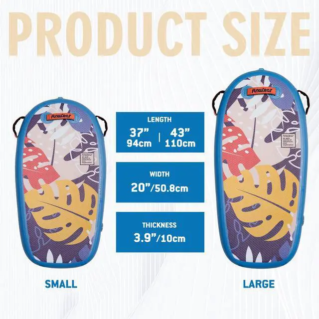 Alt view image 2 of 7 - Body Board - Beach Body Board - Ultra Lightweight PVC Core Body Board for Beach and Pool, with Wrap Wrist Straps, Foldable, Perfect Surf for Teens and Adults