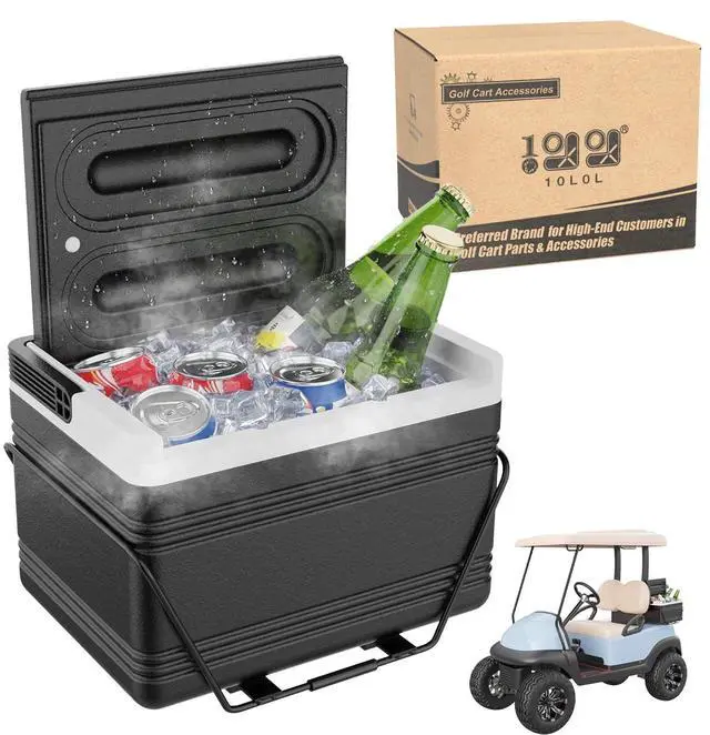 Main image of Golf Cart Cooler with Mounting Bracket, Universal Ice Chest for Yamaha G14-G29, Club Car DS Precedent 1981-up, EZGO RXV TXT 1994+, 48H Cooling, OEM 102588101 103886801