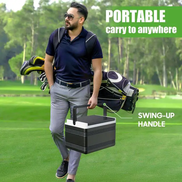 Alt view image 3 of 7 - Golf Cart Cooler with Mounting Bracket, Universal Ice Chest for Yamaha G14-G29, Club Car DS Precedent 1981-up, EZGO RXV TXT 1994+, 48H Cooling, OEM 102588101 103886801
