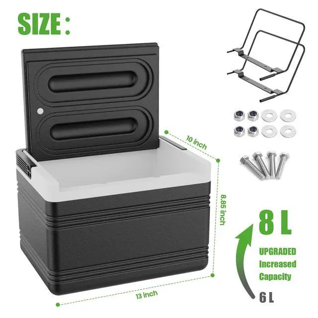 Alt view image 7 of 7 - Golf Cart Cooler with Mounting Bracket, Universal Ice Chest for Yamaha G14-G29, Club Car DS Precedent 1981-up, EZGO RXV TXT 1994+, 48H Cooling, OEM 102588101 103886801