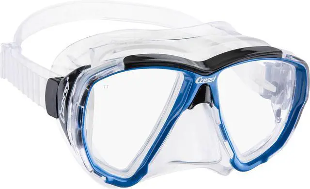 Alt view image 2 of 7 - Mask and Snorkel Kit for Snorkeling and Freediving - Wide View and Dry Snorkel- Big Eyes & Seal Dry - Made in Italy