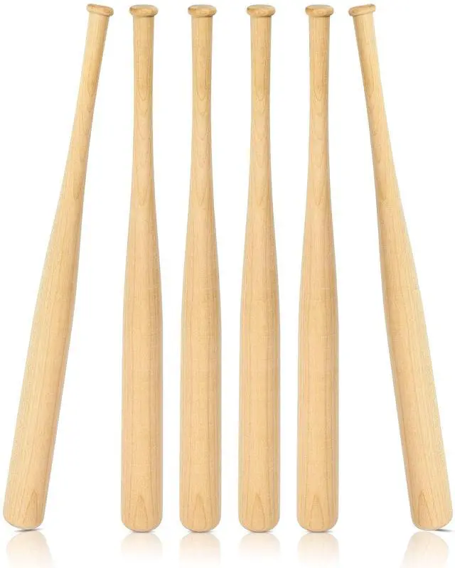 Main image of 18 Pcs Mini Baseball Bat 18 Inch Unfinished Wooden Small Unpainted Baseball Bats Craft for DIY Painting Sports Games Party Favors Craft