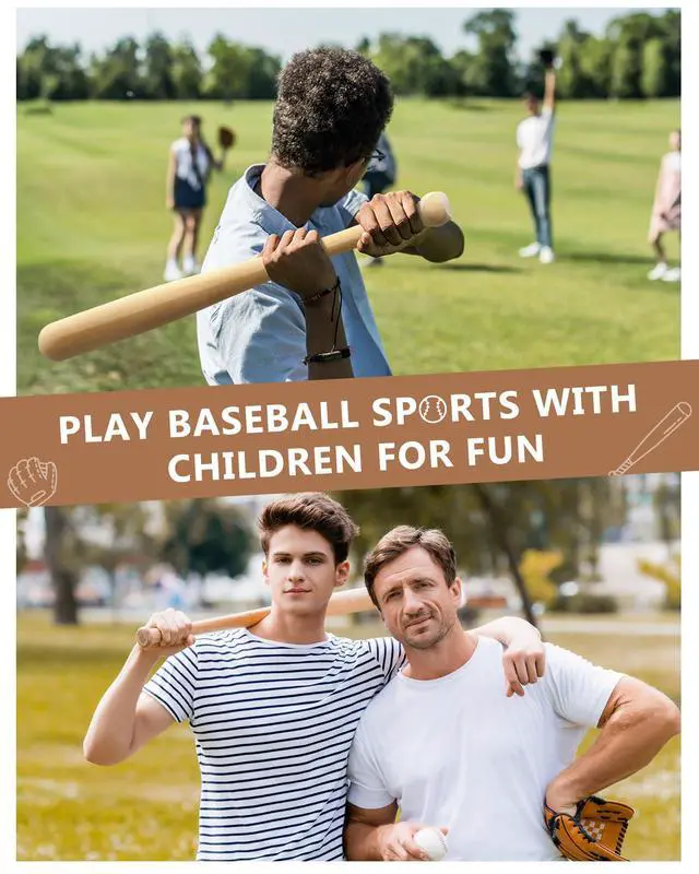 Alt view image 4 of 6 - 18 Pcs Mini Baseball Bat 18 Inch Unfinished Wooden Small Unpainted Baseball Bats Craft for DIY Painting Sports Games Party Favors Craft