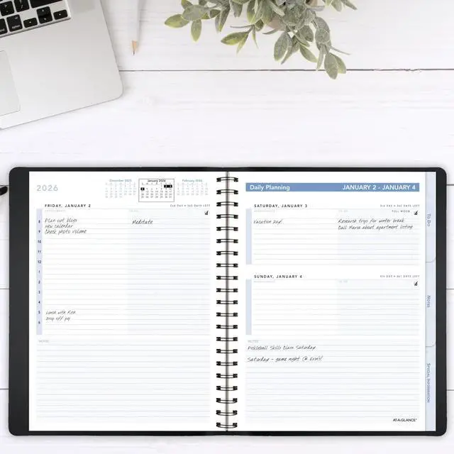 Alt view image 2 of 7 - 2026 Appointment Book Planner, Daily, 6-1/2" x 8-3/4", Medium, The Action Planner, Black (70EP030526)