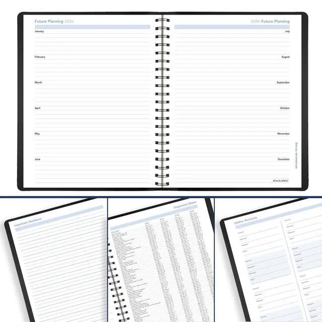 Alt view image 7 of 7 - 2026 Appointment Book Planner, Daily, 6-1/2" x 8-3/4", Medium, The Action Planner, Black (70EP030526)