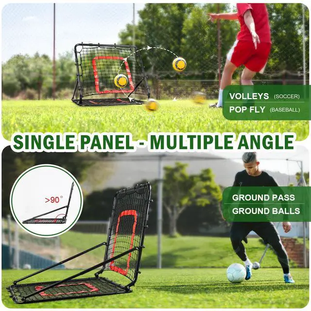 Alt view image 4 of 7 - Baseball and Softball Rebounder Net,Baseball Rebounder,Volleyball Rebounder,Pitch Back Net,Multi-Sport Training Rebound Screen,with Pitching Target,Easy Adjustable Angles