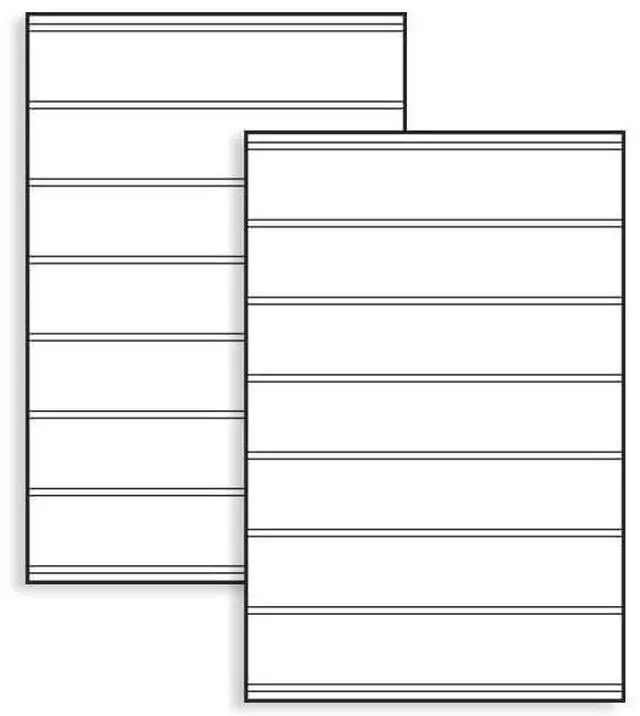 Main image of MagicMaster A-Plus® Sidewalk Message Board Sign Panels | Pack of 2 24 x 36 x 4mm corrugated plastic white sign panels with tracks