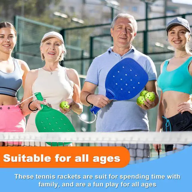 Alt view image 3 of 6 - Plastic Paddleball Racket PE Equipment for Elementary School with Lanyard Classes Equipment, 15.2 x 7.5 Inches